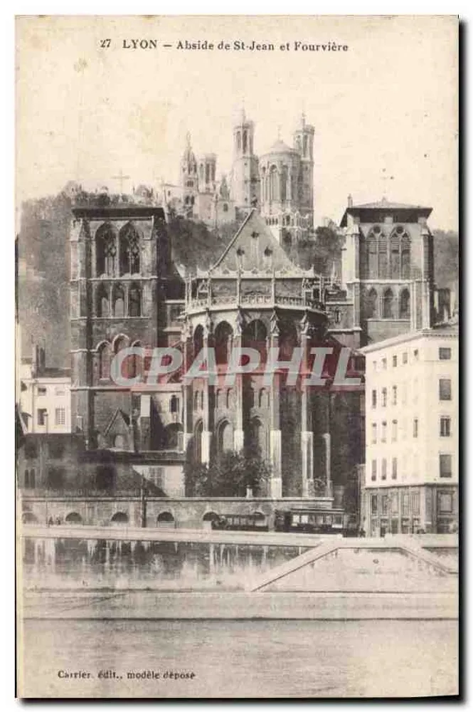 LYON — Abside de St-Jean e Fourvière — Carrier, editor, modelo depositado - Frente