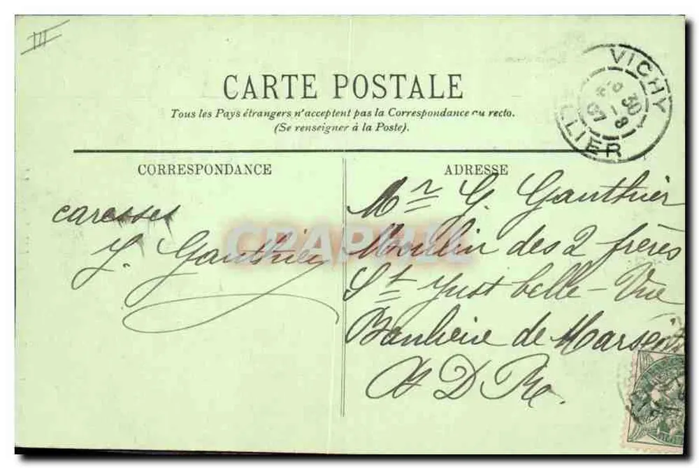 Vichy — La Tour de l'Horloge — LL. - Reverso