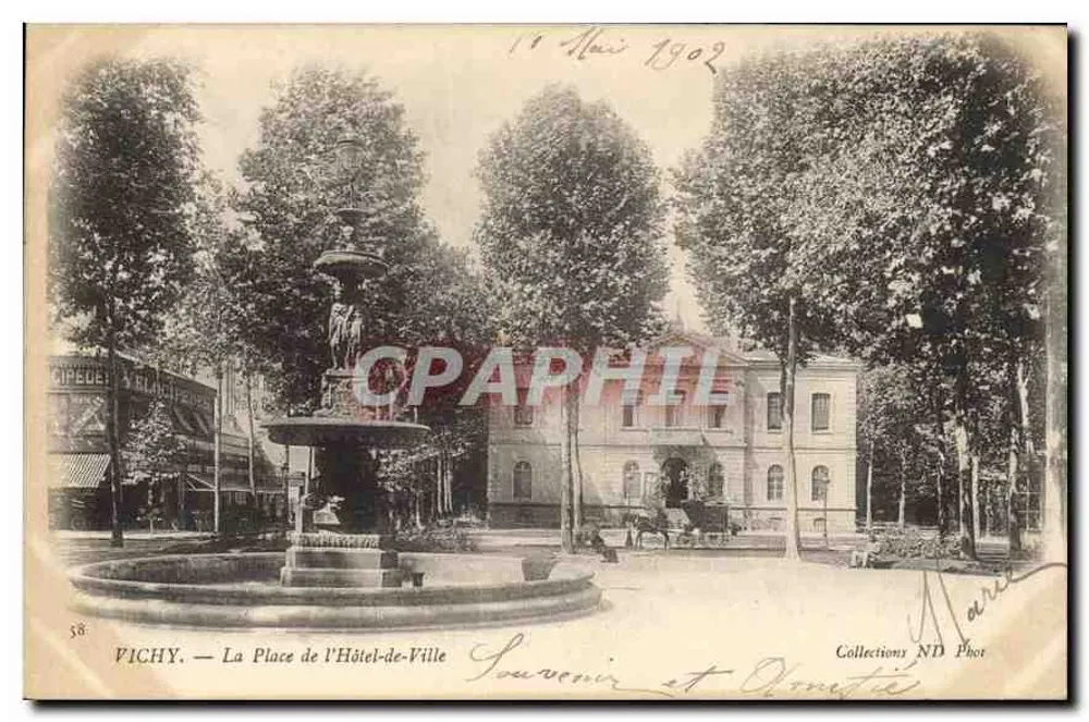 Vichy — Die Place de l'Hôtel-de-Ville — Collections ND Phot - Vorderseite