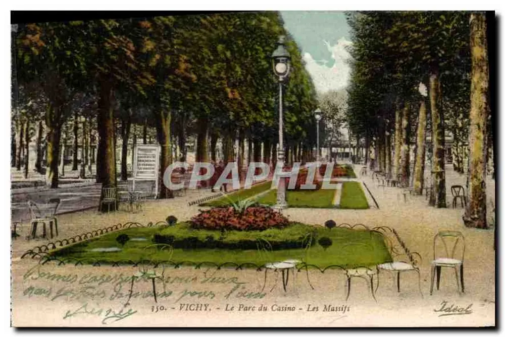 Vichy - Der Park des Casinos - Die Massifs - Vorderseite