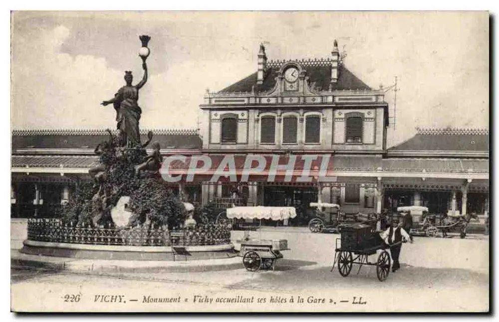 Vichy — Denkmal « Vichy begrüßt seine Gäste am Bahnhof » — LL, Nr. 226 - Vorderseite
