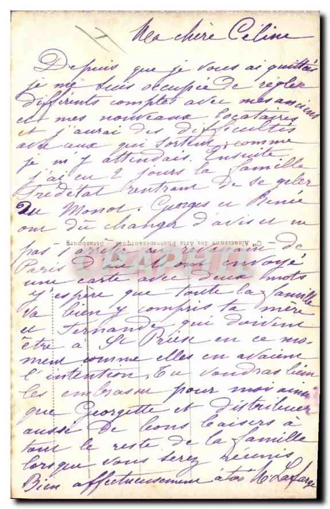 L'AROISIÈRE in der Nähe von VICHY — Zum Teezeit — Verlag Graphithil, Nr. 306 - Rückseite