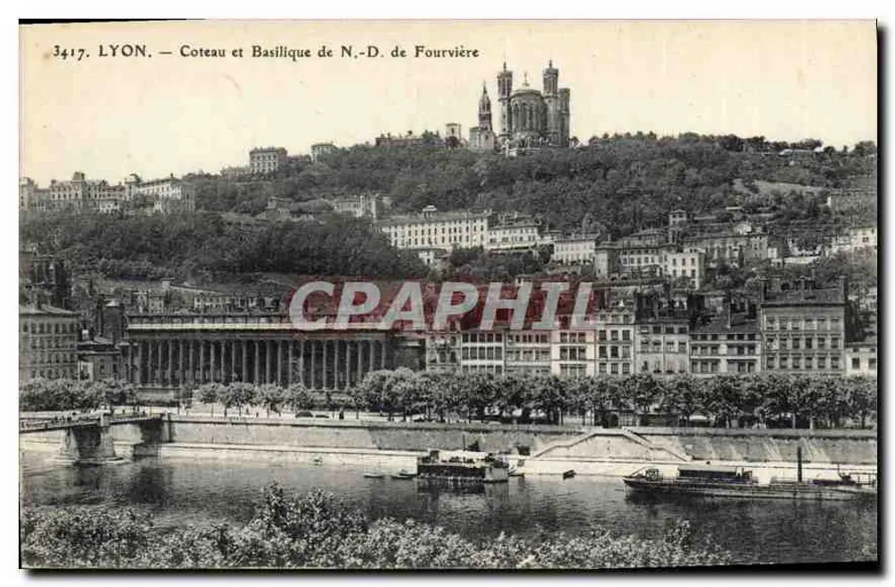 LYON — Coteau e Basílica N.-D. de Fourvière — CPHAPHIL - Frente