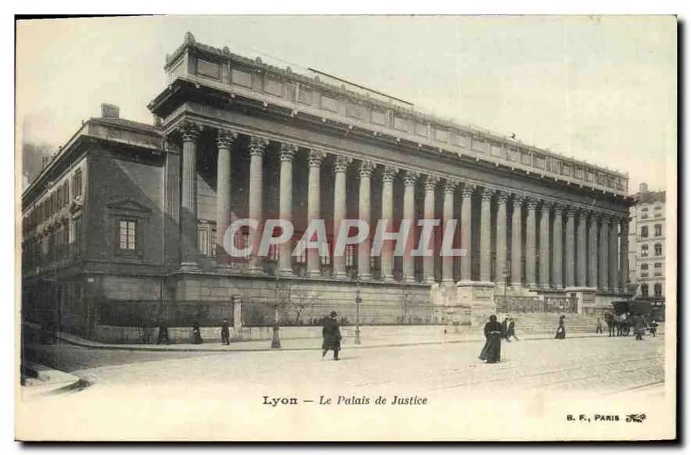 Lyon — O Palácio de Justiça — B. F., PARIS - Frente