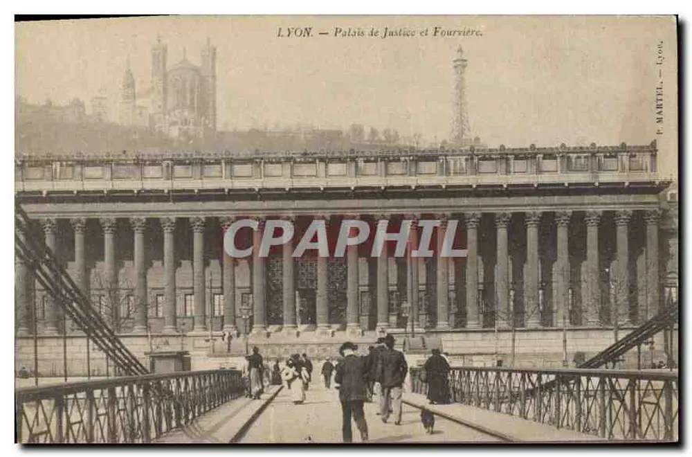 Lyon — Palácio de Justiça e Depósito — P. Martel — Lyon - Frente