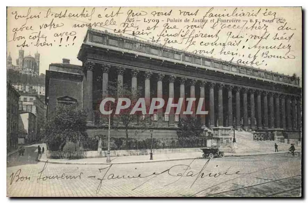 Lyon - Palácio de Justiça e Depósito — B.F. PARIS 125 - Frente