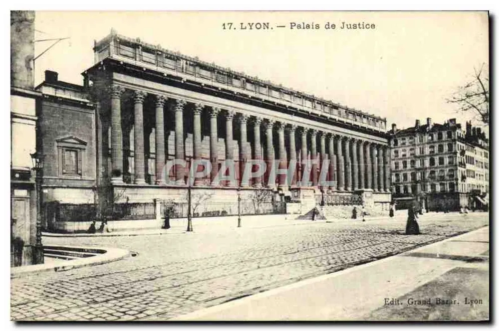 LYON — Palácio de Justiça — Edit. Grand Bazar, Lyon - Frente