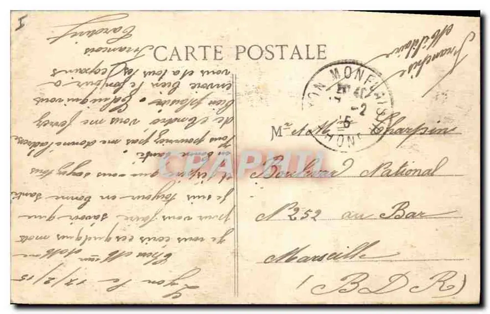 LYON — Het Paleis van Justitie — Carrier, edit. - Achterkant