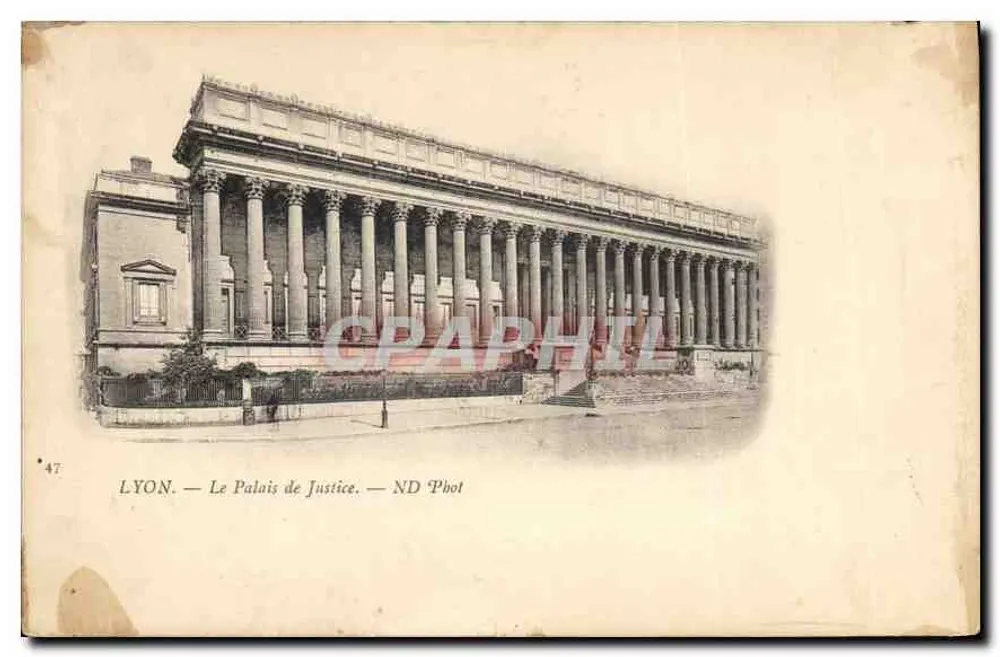 LYON — Het Paleis van Justitie — ND Phot - Voorkant
