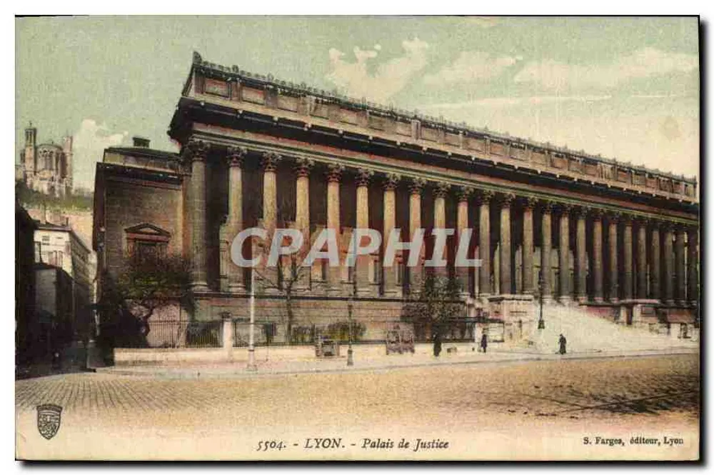 LYON - Palácio de Justiça — S. Farges, editor, Lyon, n° 5504 - Frente