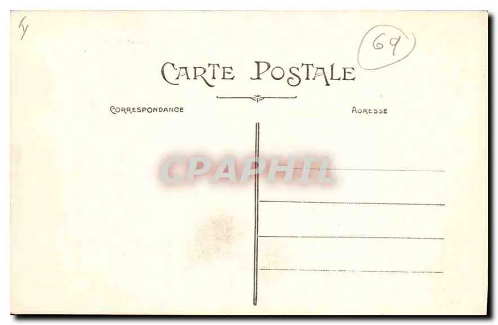 LYON - Palast des Handels und Place des Cordeliers — Carrier, Verlag, Modell angemeldet - Rückseite