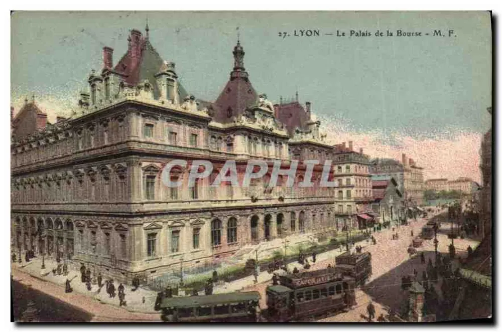 Lyon — O Palácio da Bolsa — M. F. - Frente