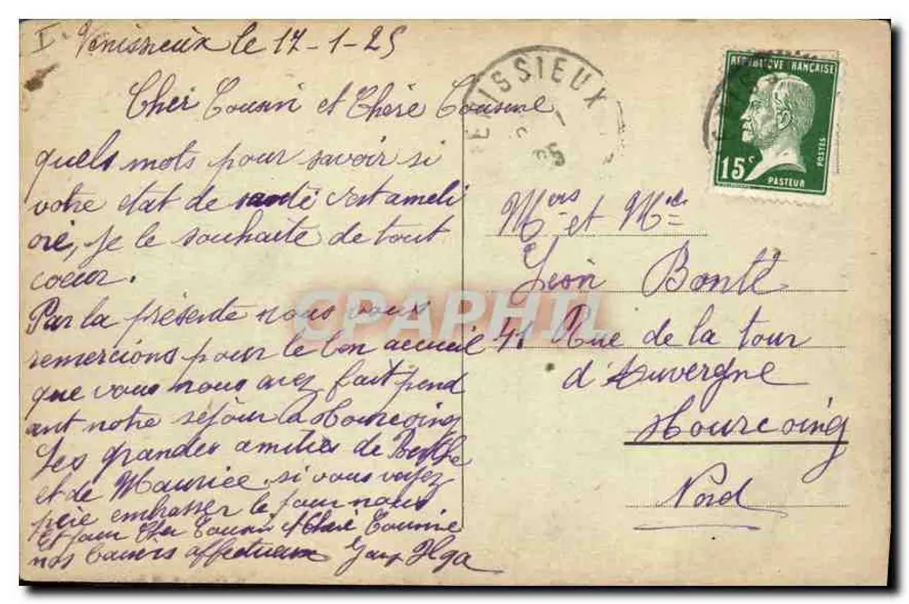 Lyon — O Palácio da Bolsa — M. F. - Verso