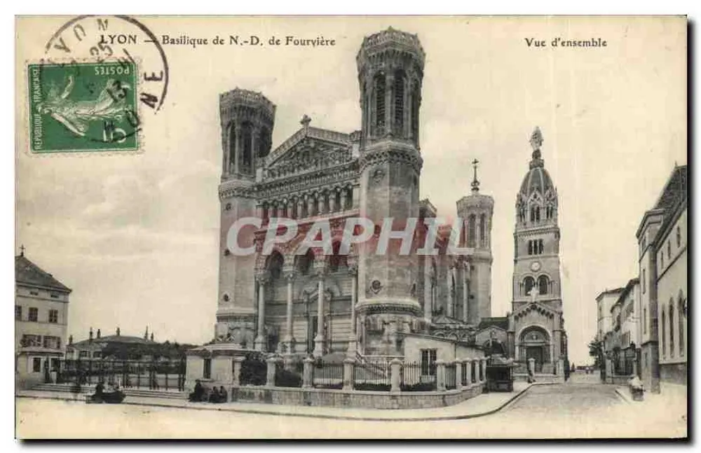 LYON — Basílica N.-D. de Fourvière — Vista geral - Frente