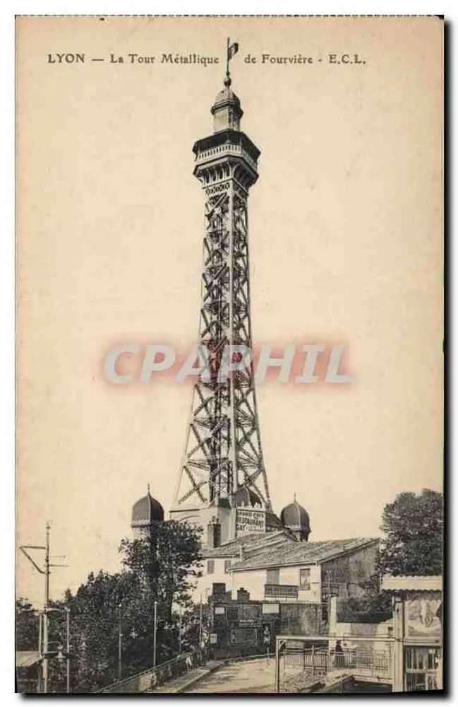 LYON — Die Metalltürme von Fourvière — E.C.L. - Vorderseite