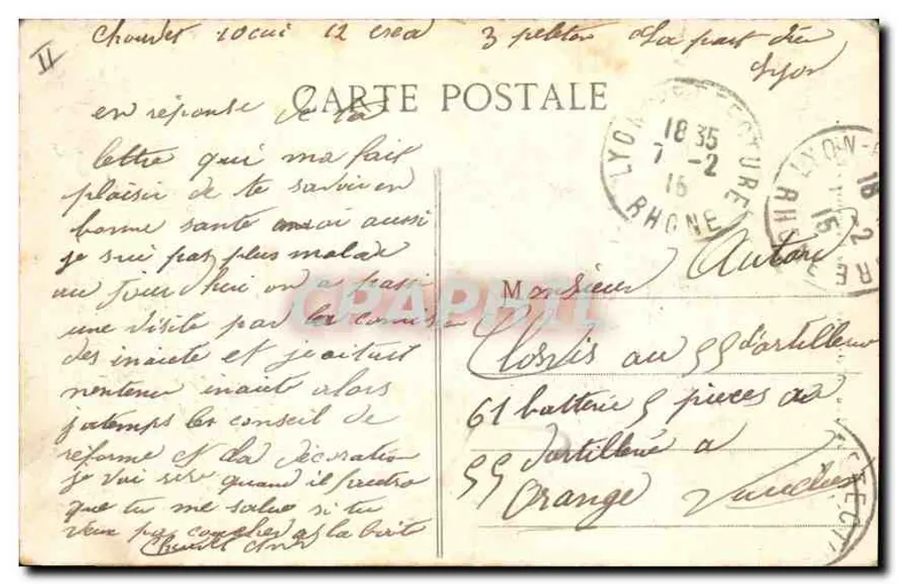 LYON — A Torre Metálica de Fourvière — E.C.L. - Verso