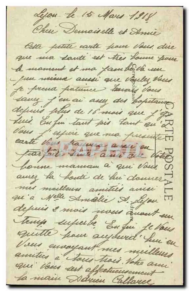 LYON — Torre metálica de Pourvière — E. R. - Verso