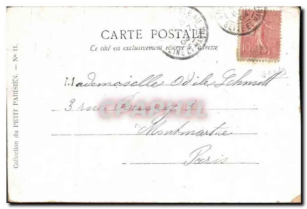 Paris — A Porta Saint-Martin — Coleção do Petit Parisien, N° 11 - Verso