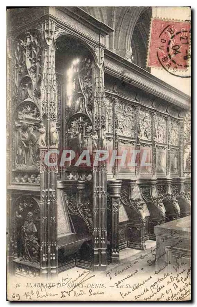 A ABBADIA DE SAINT-DENIS — As Stalles — Editor: P. Lautier, n° 56 - Frente