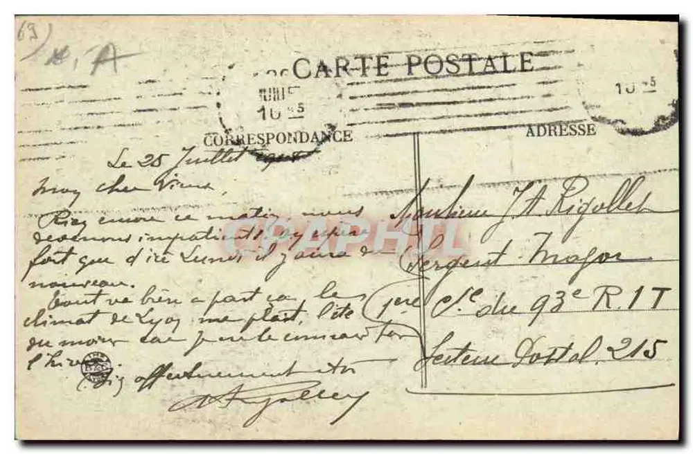 LYON — Catedral de São João, a Fachada — E.R. - Verso