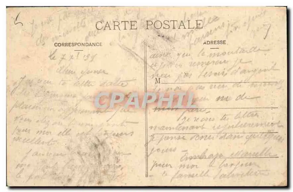Paris - Die Spitz des Notre-Dame und Blick auf die Seine — M.J. — n°615 - Rückseite
