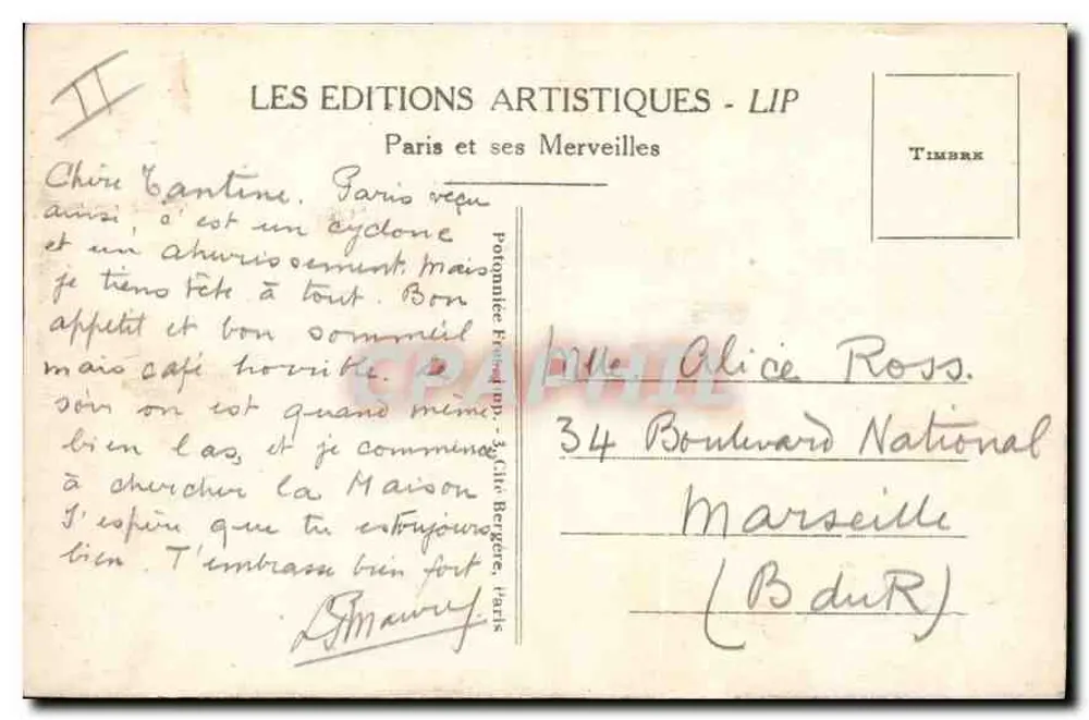 Paris - A Conciergerie e o Pont du Change — Les Éditions Artistiques - LIP - Verso