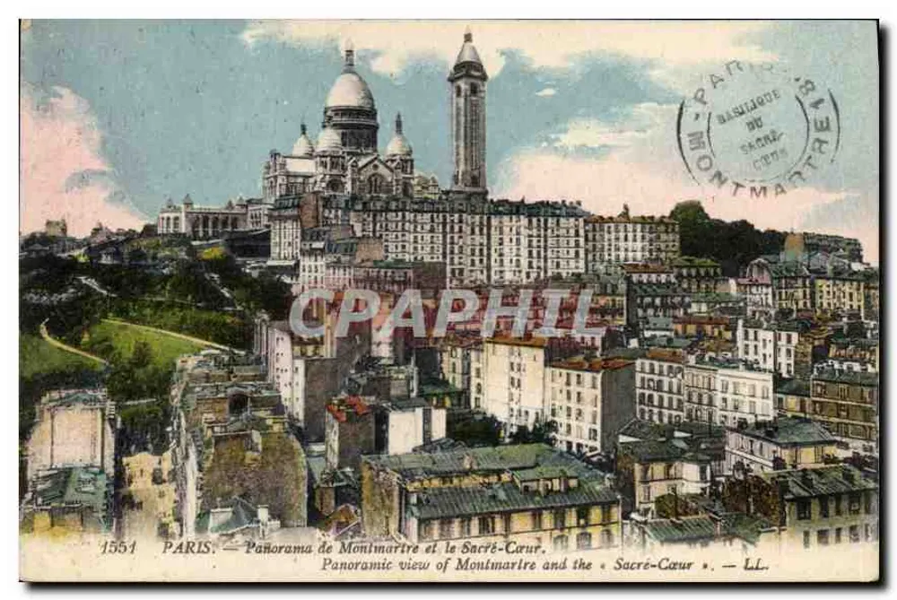 Paris — Panorama von Montmartre und dem Sacré-Cœur — LL. n° 1551 - Vorderseite