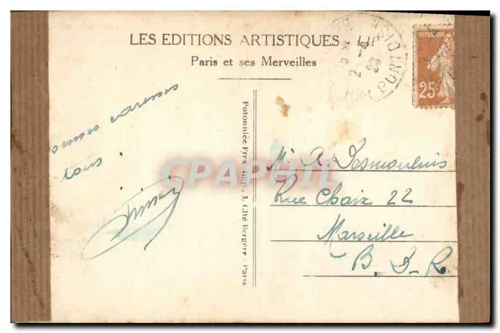 Das Trocadéro und der Pont d'Iéna — Paris — Künstlerische Editionen - Rückseite