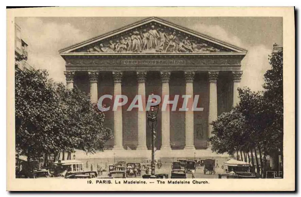 Paryż. La Madeleine — The Madeleine Church — Les Éditions Artistiques - LIP - Awers