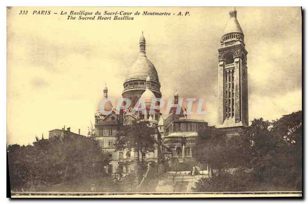 Paris - Die Basilika des Heiligen Herzens von Montmartre - A.P. - Vorderseite