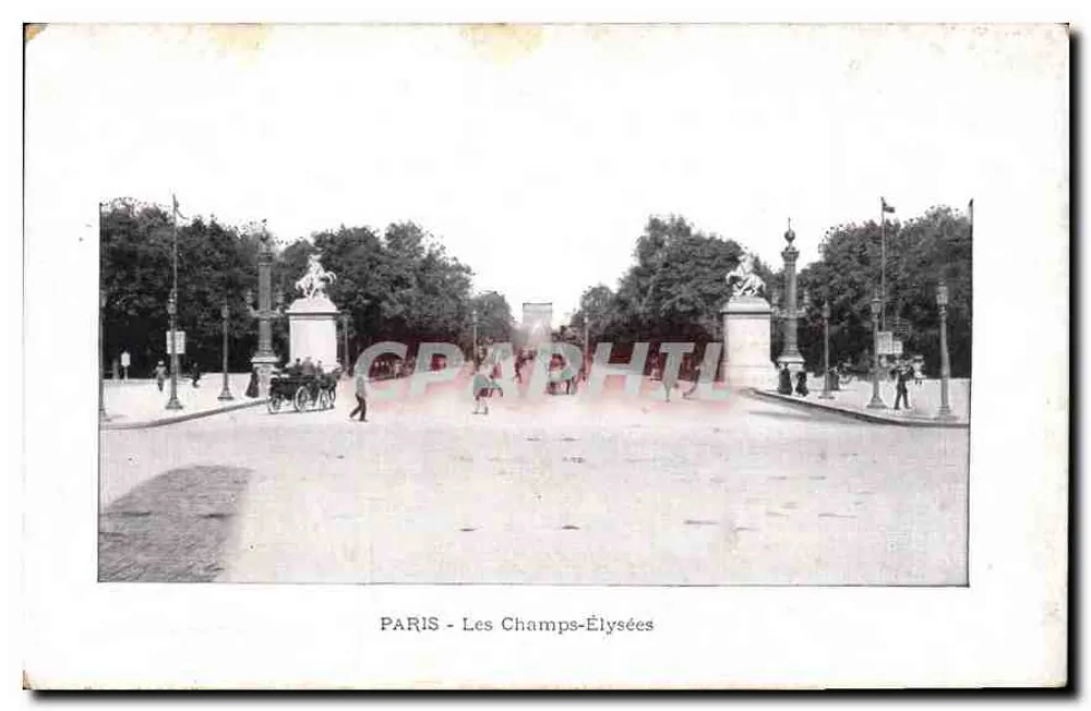 PARIS - Os Champs-Élysées — vista da entrada monumental — número de série não visível - Frente