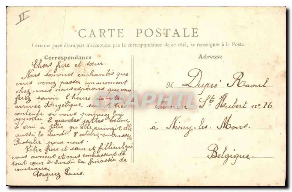Paris - A Estação Norte — B. F., Paris, n°27 - Verso