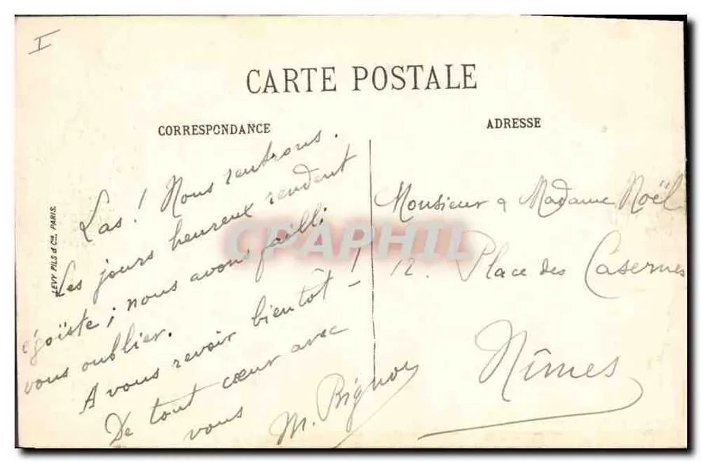 Paris (VIIIe) — O Parc Monceau — LL. — Graphil, n° 250 - Verso