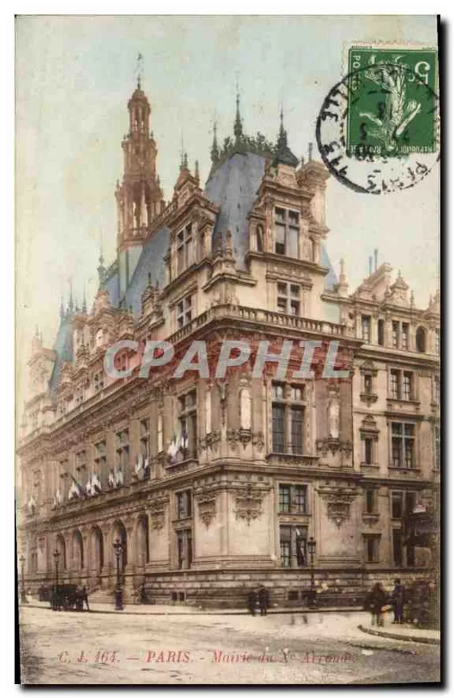 Parijs - Gemeentehuis van het 1e Arrondissement — C.A. 164 — uitgever C.A. 164 - Voorkant