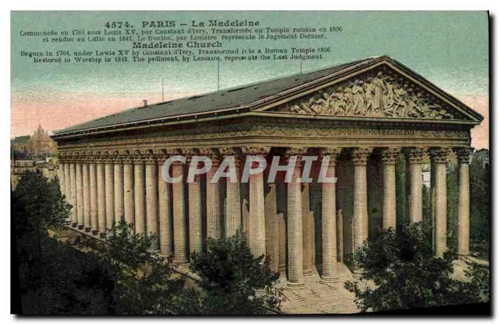 Paris — A Madeleine — Editor Paris, n° 4574 - Frente