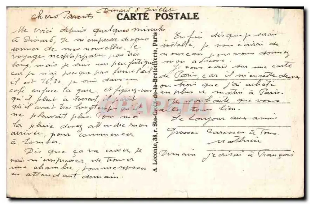 París — Basílica del Sagrado Corazón — 90 - Reverso