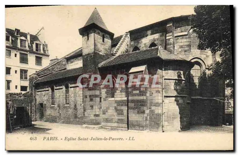 Paris - Kirche Saint-Julien-le-Pauvre — LL, n° 663 - Vorderseite