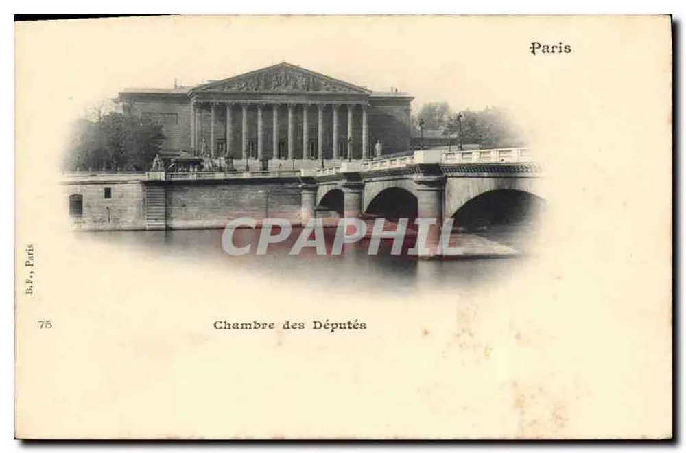 Sala dos Deputados — Paris — B.F., Paris, n°75 - Frente