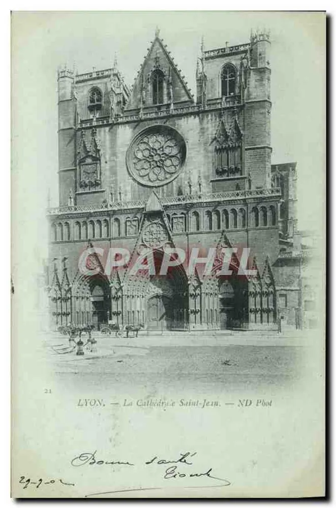 LYON — A Catedral de São João — ND Phot - Frente