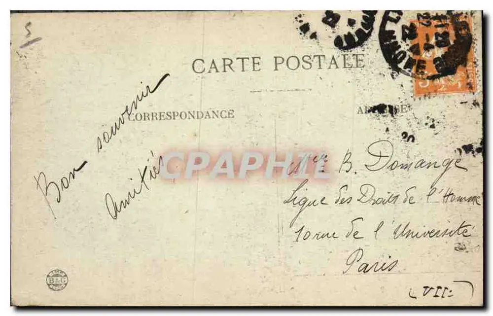LYON — Praça e Catedral de São João — E.R. n°212 - Verso