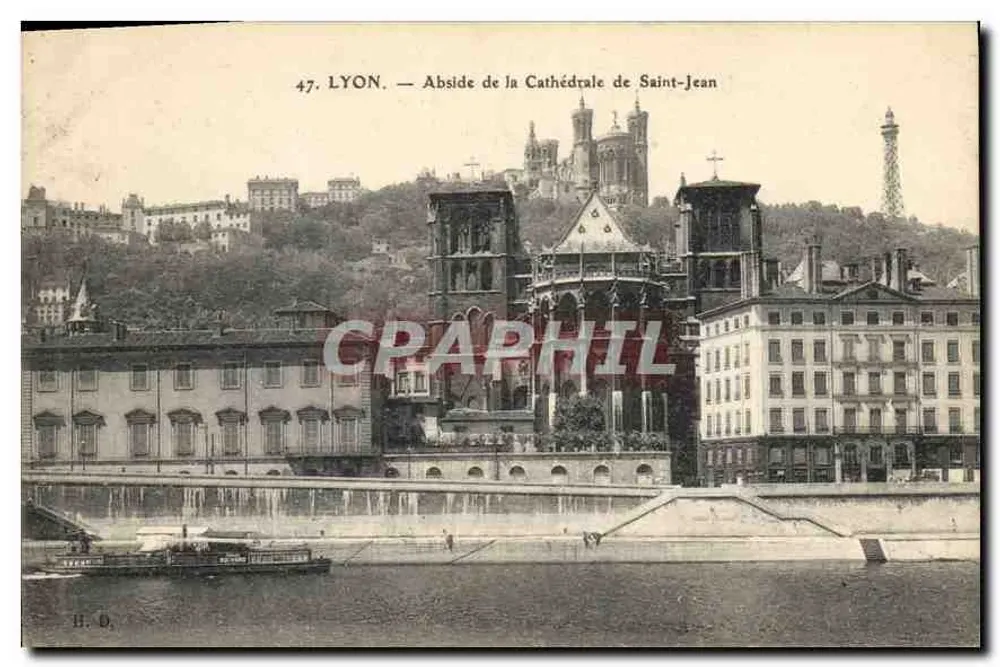 LYON — Abside da Catedral de São João — H. D. - Frente
