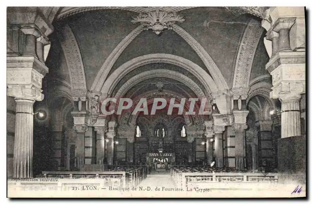 LYON — Basílica N.-D. de Fourvière. A Cripta - Frente