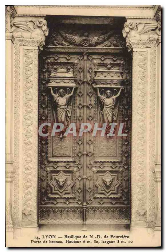 LYON — Basílica N.-D. de Fourvière — Porta de bronze - Frente