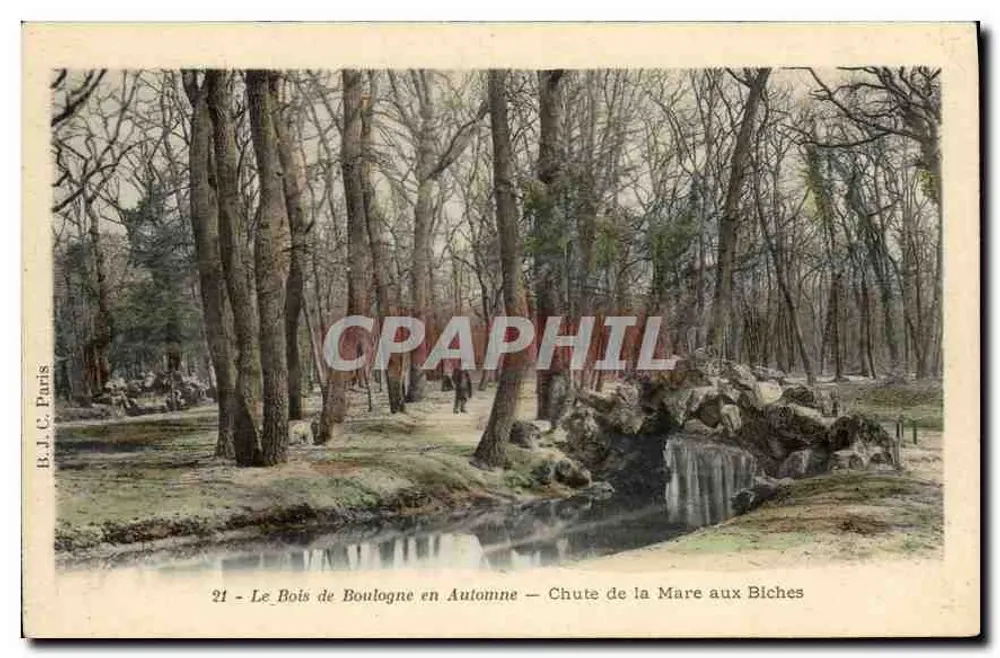 Der Bois de Boulogne im Herbst — Fall der Mare aux Biches — B.J.C. Paris n°21 - Vorderseite