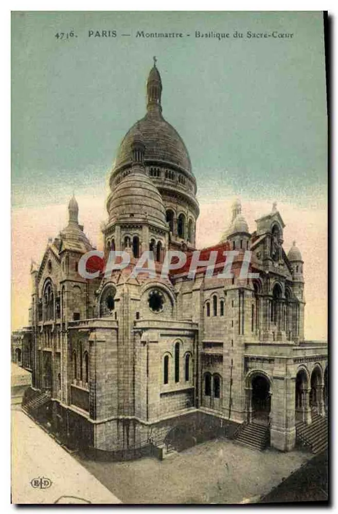 Paris — Montmartre — Basilika des Heiligen Herzens - Vorderseite