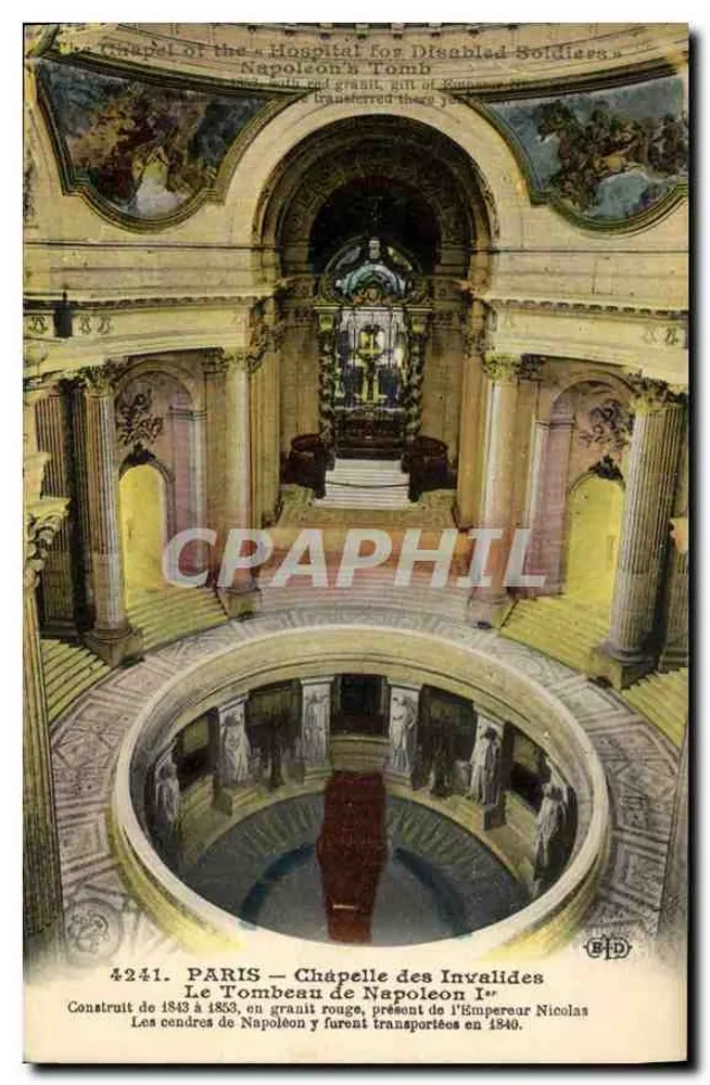 Paris — Kapelle der Invaliden — Das Grab von Napoleon I. — Imp. Le Diley, Paris - Vorderseite