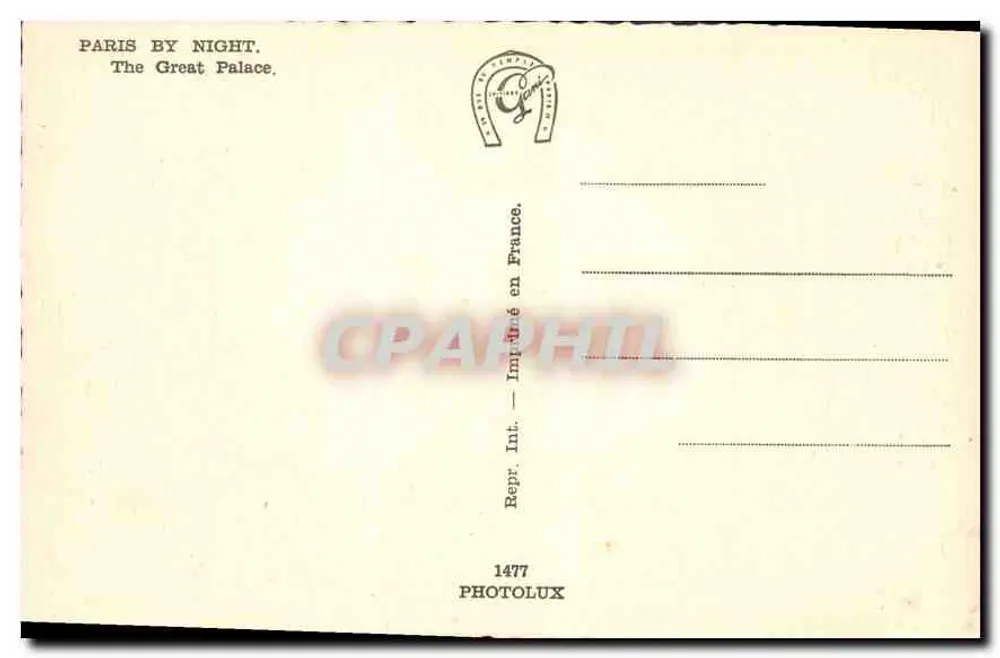 Tarjeta postal antigua Paris la nuit — Le Grand Palais — Photolux - Reverso