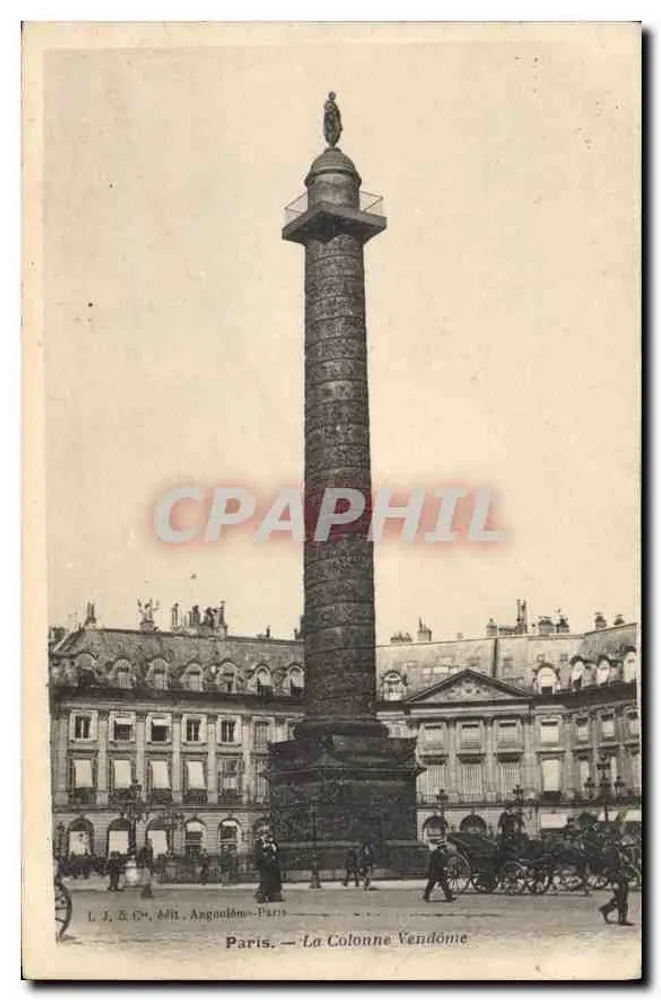 Paris — La Colonne Vendôme — L. J. & Cie, Angoulême - Frente