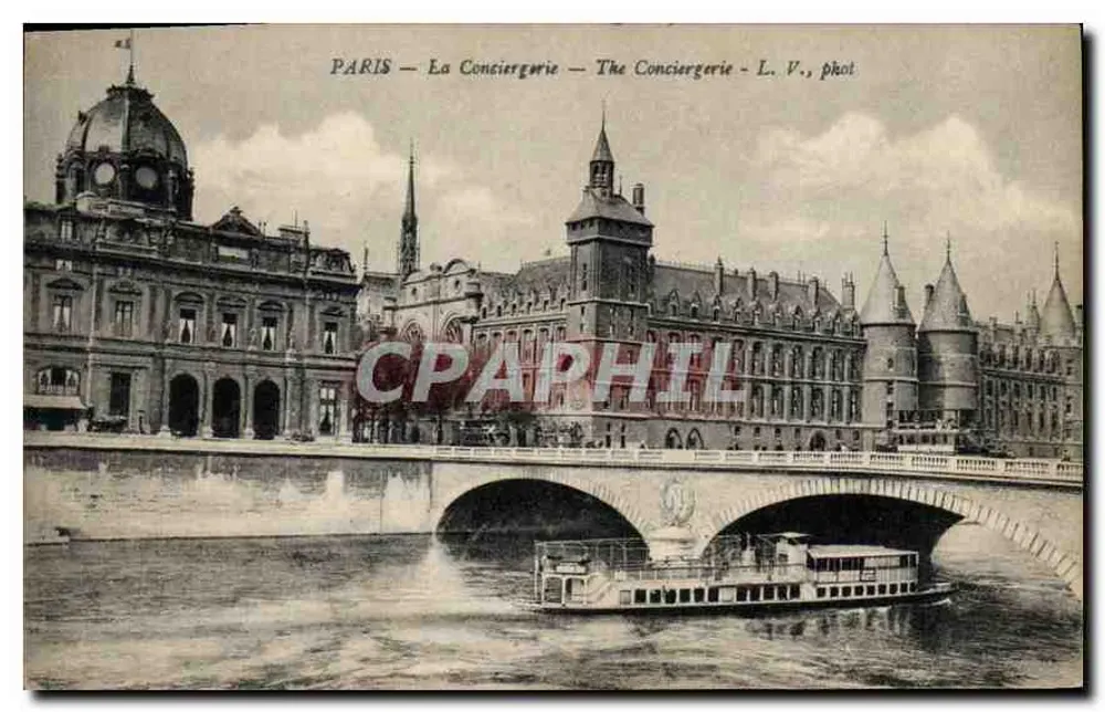 Paris — A Conciergerie — L. V., fotografia - Frente