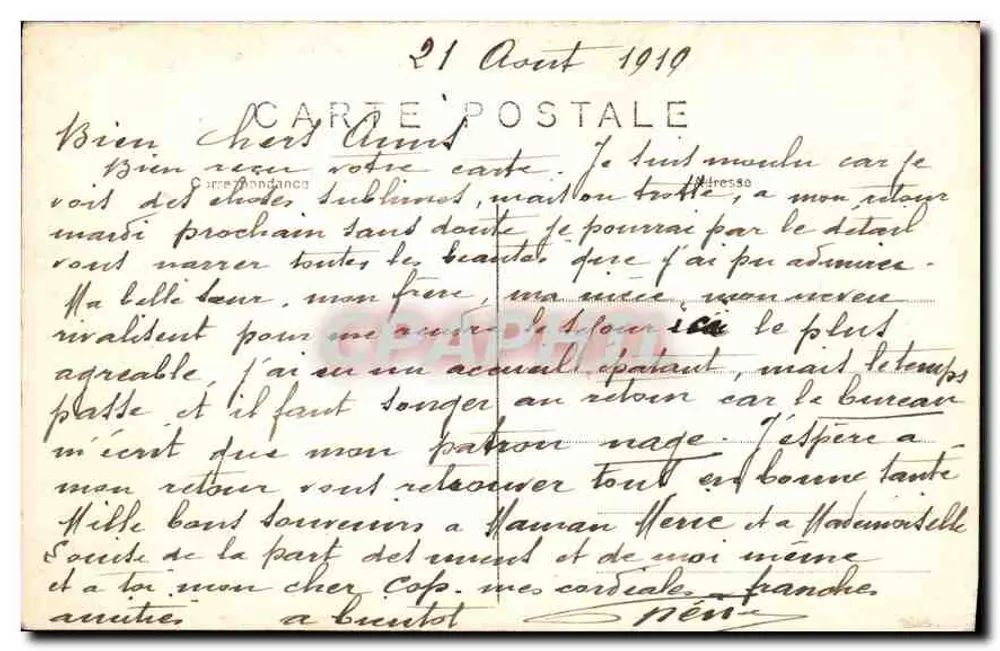 Paris — Place de la Concorde — J.H. — n°54 - Verso